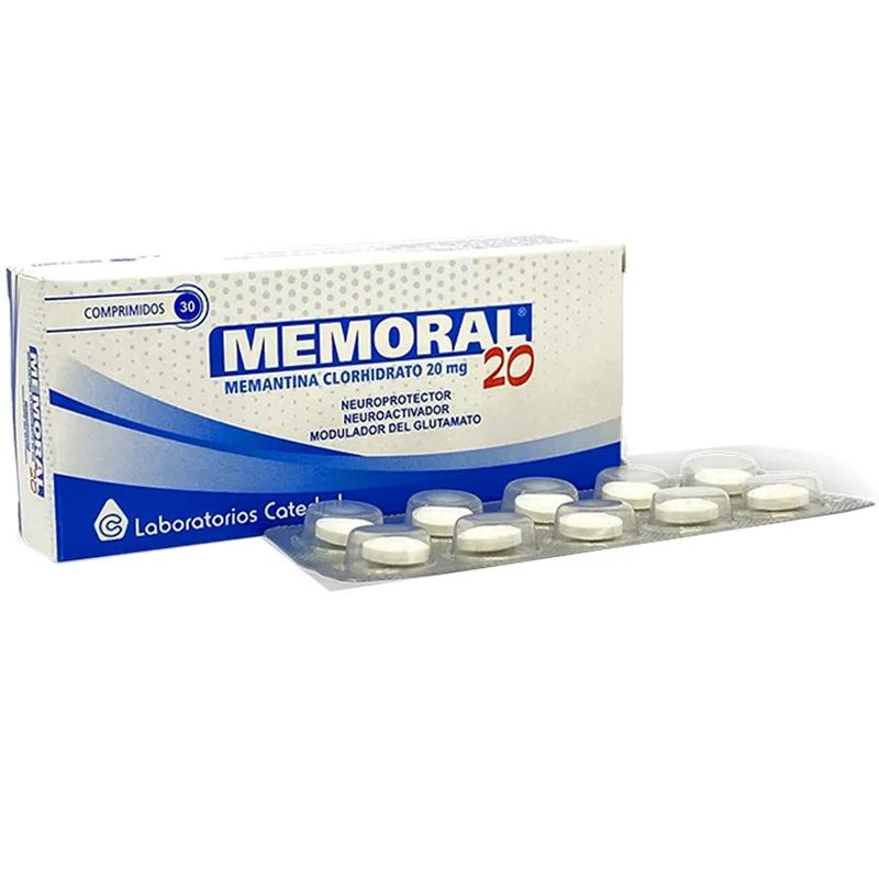 Memoral Memantina Clorhidrato 20 mg - Caja de 30 comprimidos