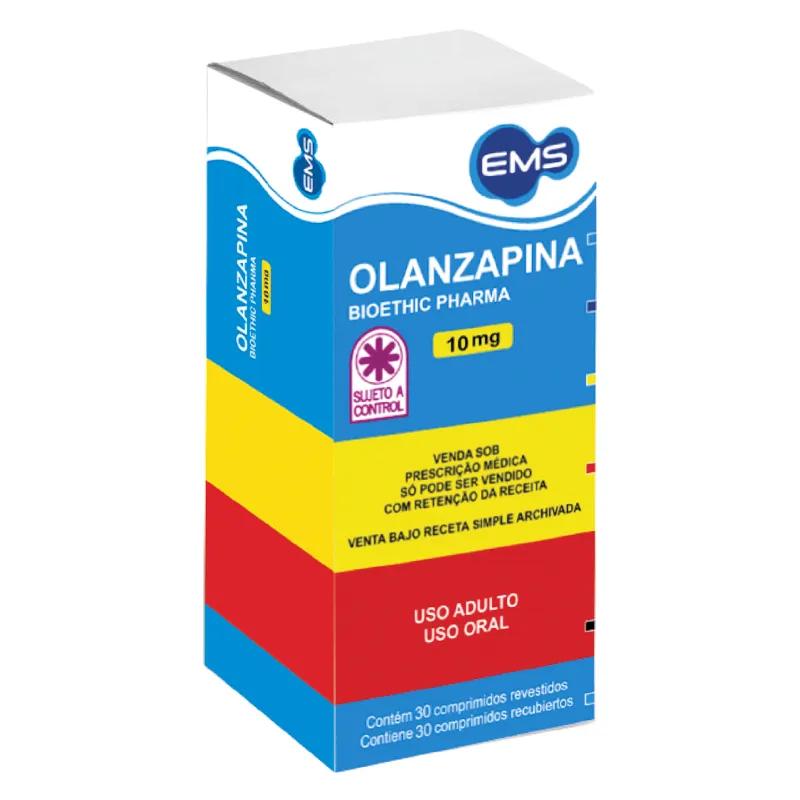Olanzapina 10 mg - Cont. 30 comprimidos recubiertos