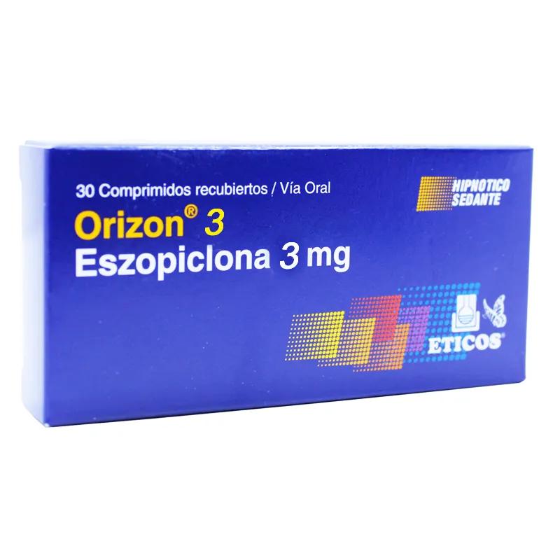 Orizon 3 Eszopiclona 3 mg - Caja de 30 comprimidos recubiertos