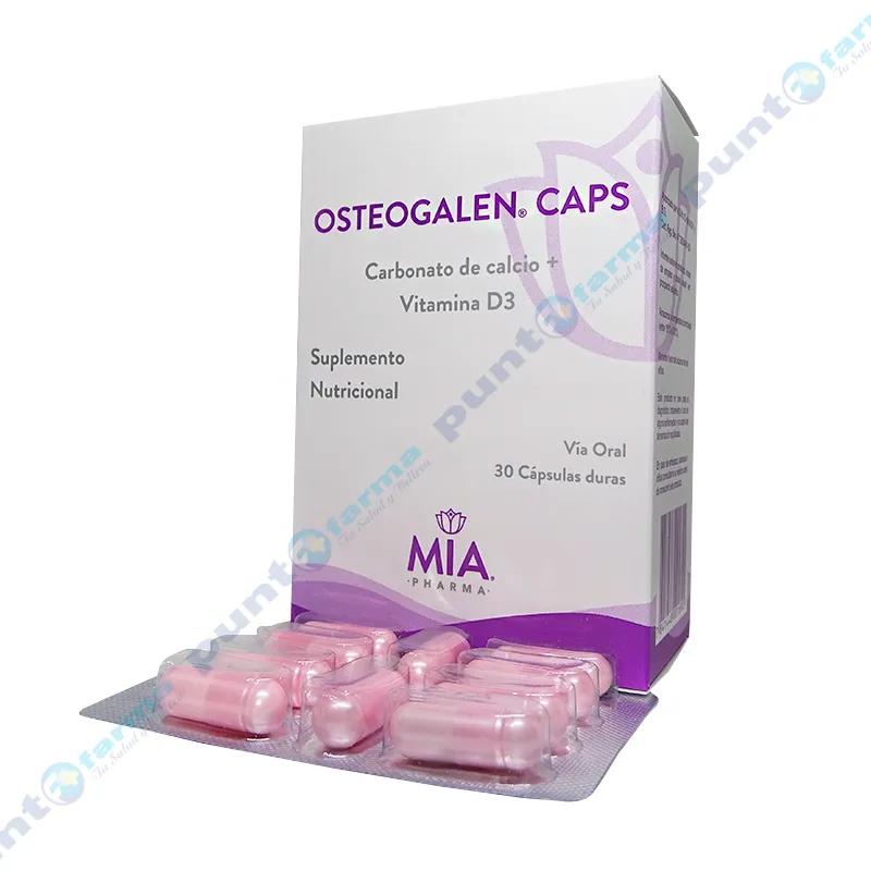 Osteogalen Carbonato de Calcio + Vitamina D3 - Contenido de 30 capsulas duras