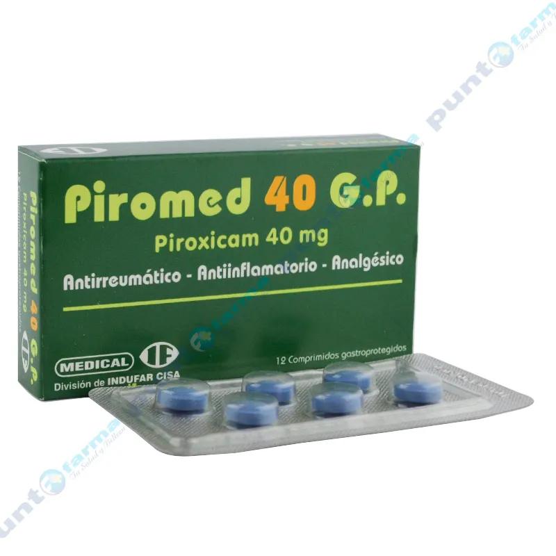 Piromed 40 G.P. - Caja de 12 comprimidos