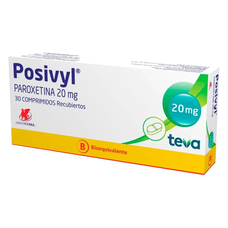 Posivyl Paroxetina 20 mg - Cont. 30 comprimidos recubiertos