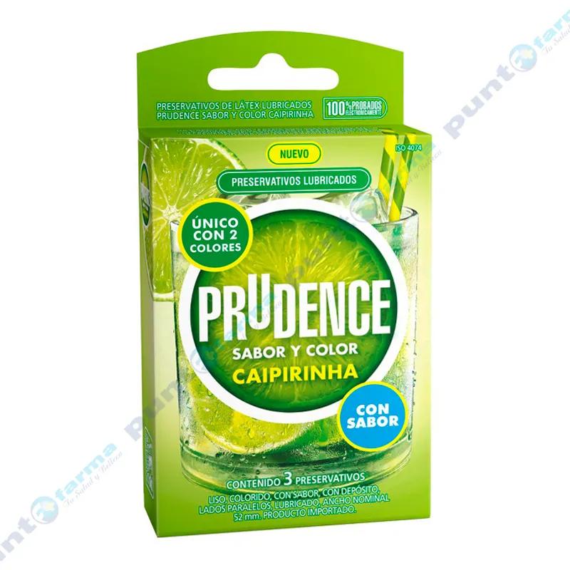 Preservativos Prudence Colores y Sabores Caipirinha - 3 unidades