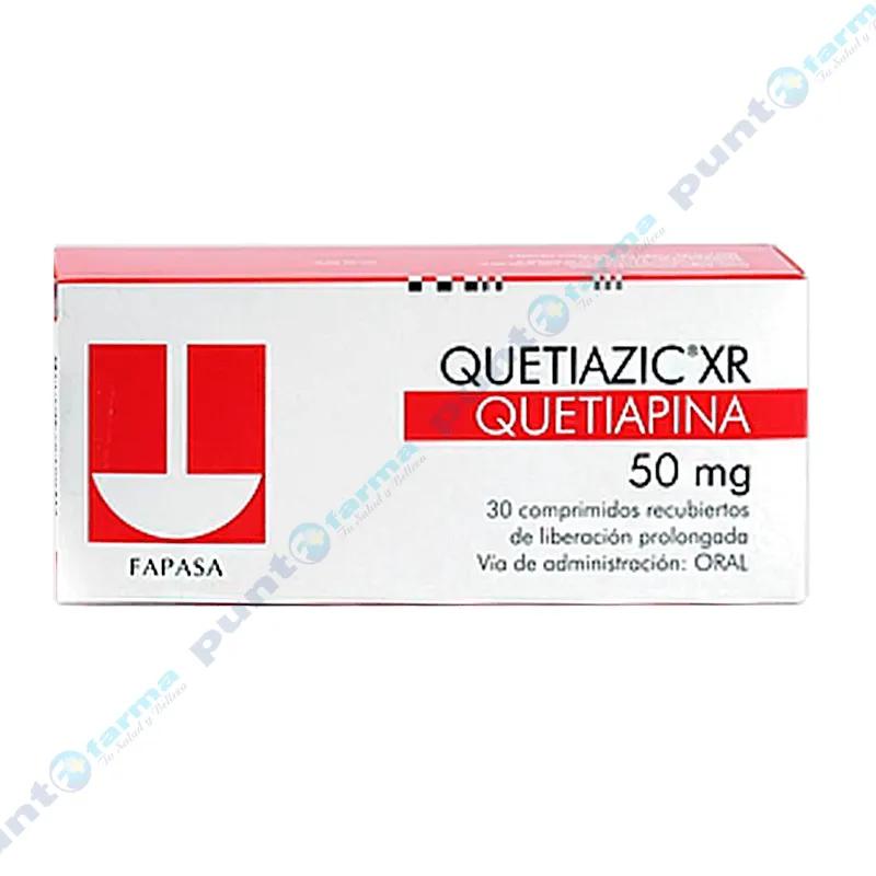 Quetiazic XR Quetiapina 50 mg - Caja de 30 Comprimidos Recubiertos