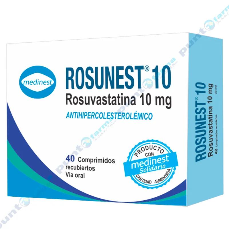 Rosunest 10 Rosuvastatina 10 mg - Cont. 40 comprimidos recubiertos
