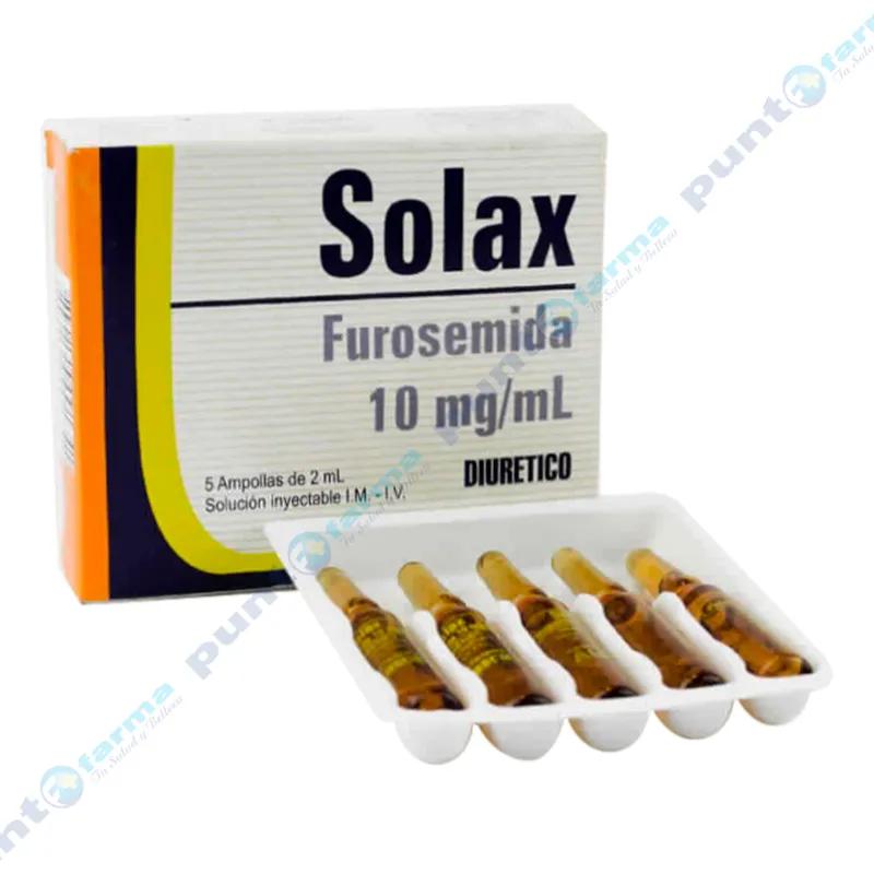 Solax 10mg Furosemida 10 mg/mL - Cont. 5 Ampollas de 2mL