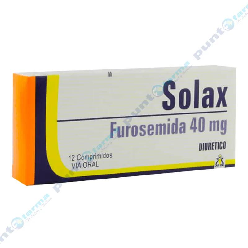Solax Furosemida 40 mg - Caja de 12 Comprimidos