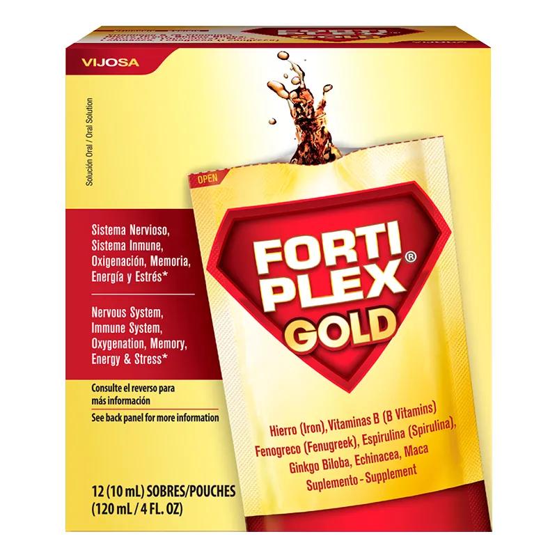Suplemento Forti Plex Gold Vijosa - Solucion oral Cont. 12 sobres de 10mL