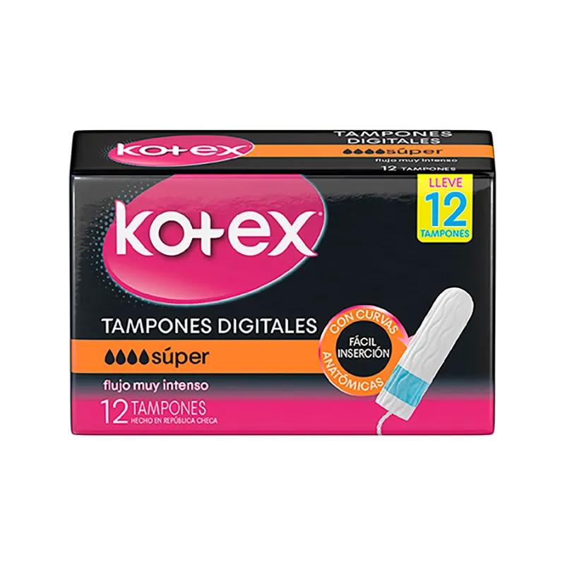 Tampones Digitales Super Kotex - Contiene 12 unidades