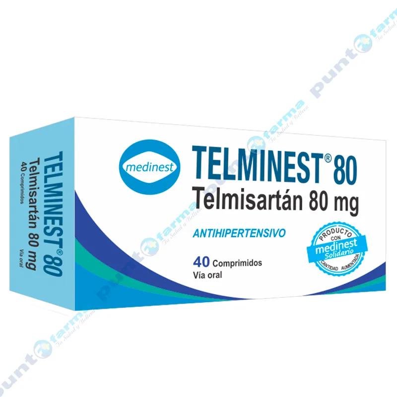 Telminest 80 Telmisartán 80 mg - Cont. 40 comprimidos