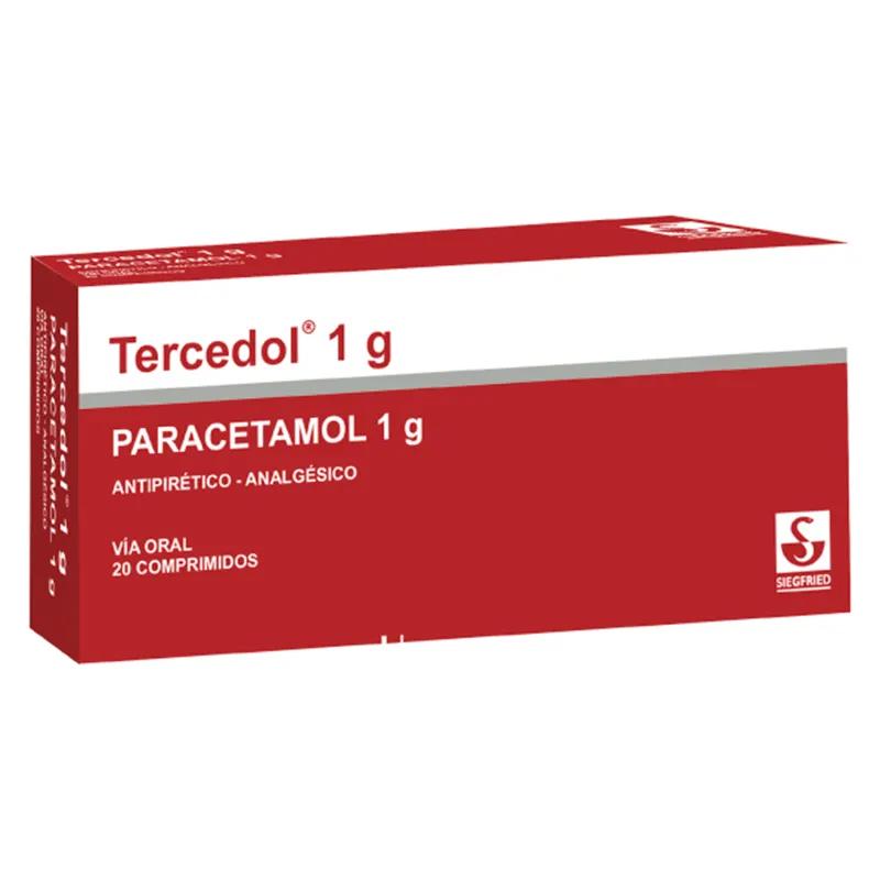 Tercedol 1 g Paracetamol 1gr - Caja de 20 comprimidos