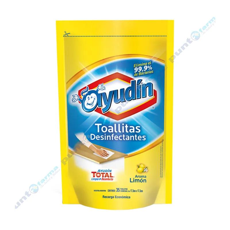 Toallitas Desinfectantes Aroma Limón Ayudín - Cont 35 unidades