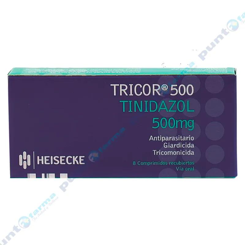 Tricor  500 Tinidazol - Caja de 8 comprimidos.