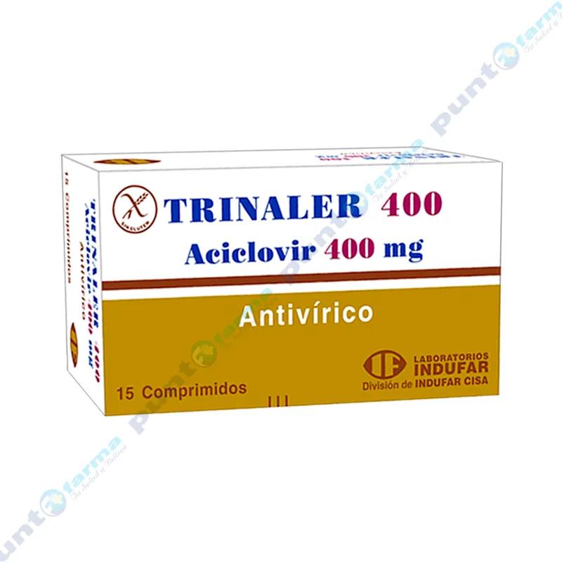 Trinaler 400 Aciclovir 400 mg - Contiene 15 comprimidos.