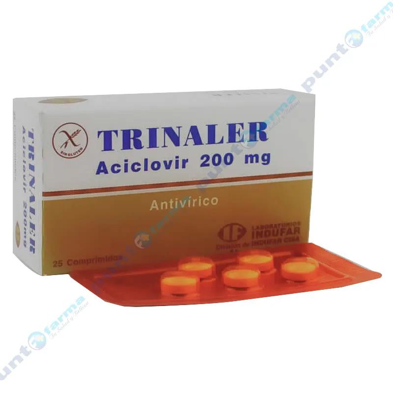 Trinaler Aciclovir 200mg - Caja de 25 comprimidos