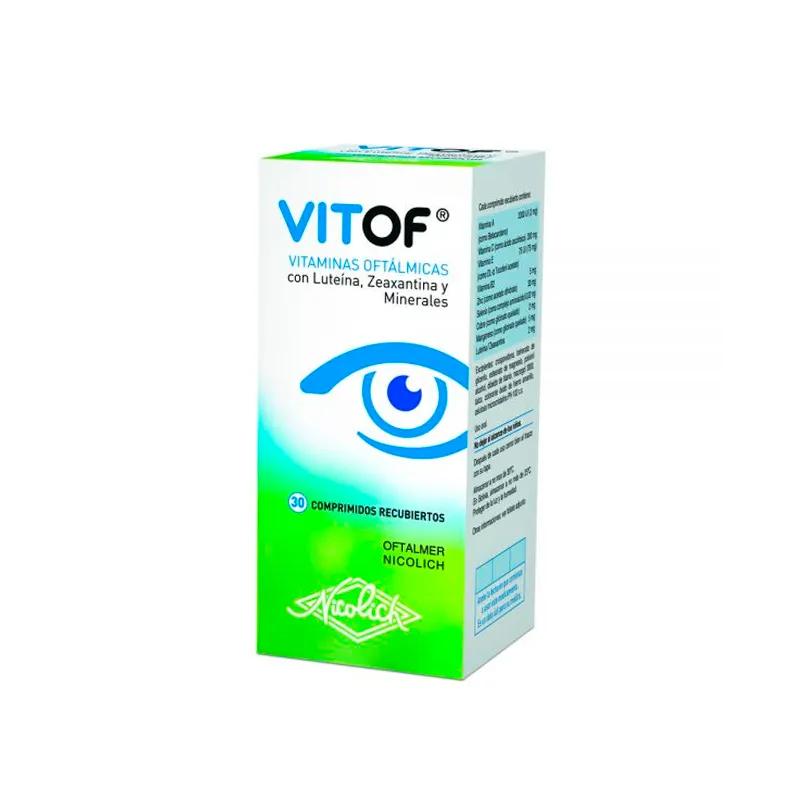 VITOF Vitaminas Oftálmicas - Caja de 30 comprimidos recubiertos.