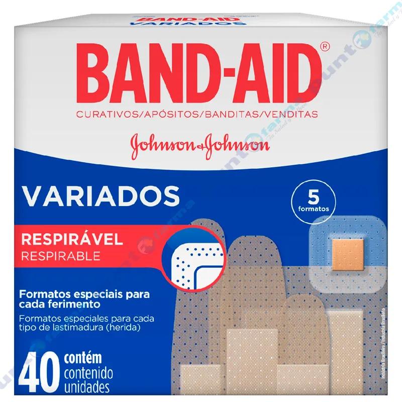 Venditas Adhesivas Band-Aid Variados - Cont 40 unidades