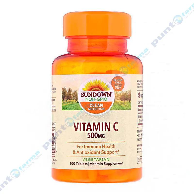 Vitamin C 500 mg Sundown Naturals - Frasco de 100 comprimidos