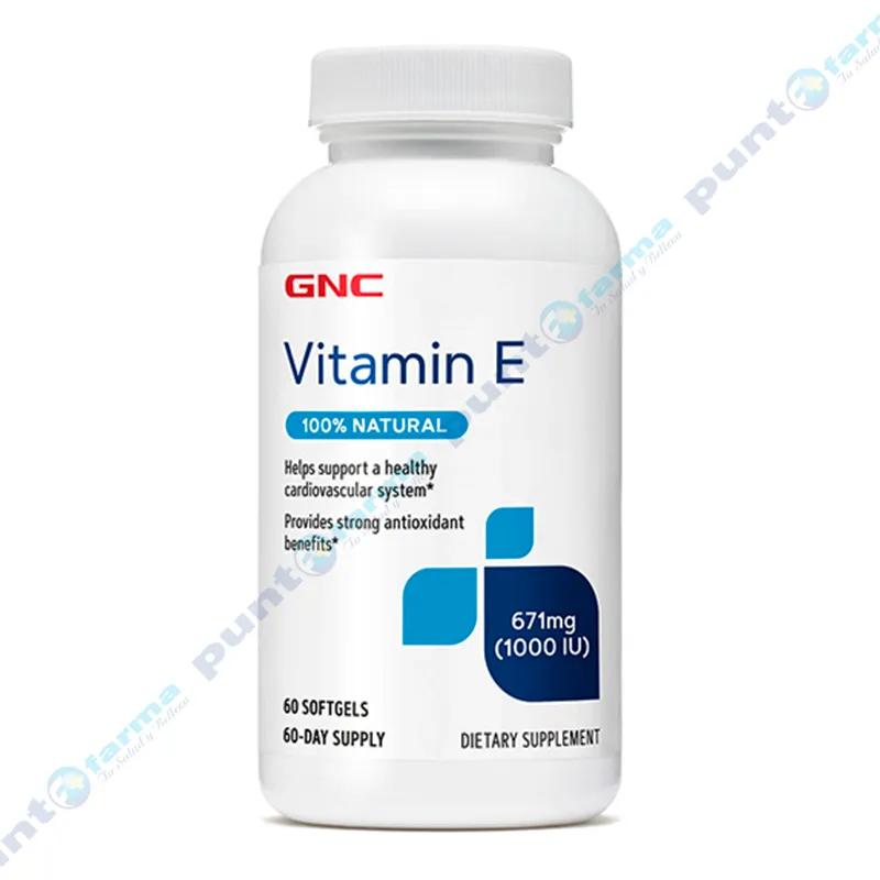 Vitamina E 671 mg GNC - Frasco de 60 cápsulas