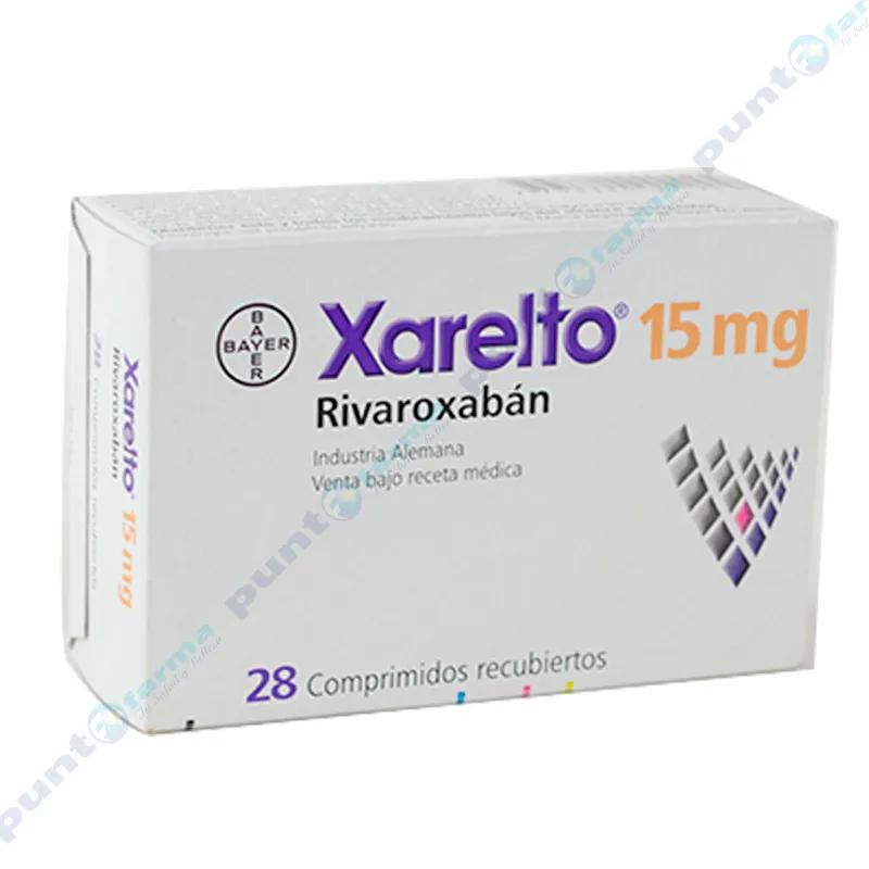 Xarelto 15 mg Rivaroxabán - Caja de 28 Comprimidos Recubiertos