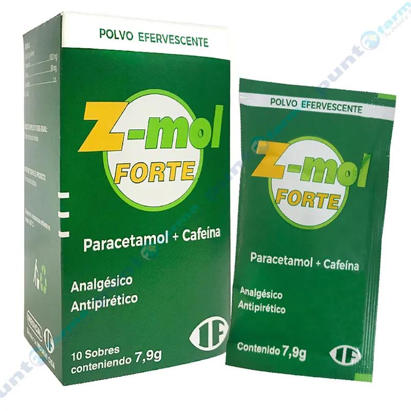 Z-mol Forte - Paracetamol Cafeína Polvo Efervescente - Cont. 10 Sobres de 7,9 gr.