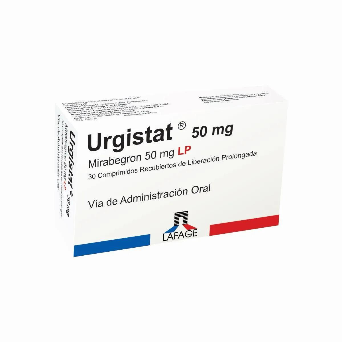 Urgistat Mirabegron 50 mg - Cont. 30 Comprimidos