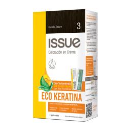 Kit Coloración Permanente Eco Keratina N° 3 Castaño Oscuro Issue