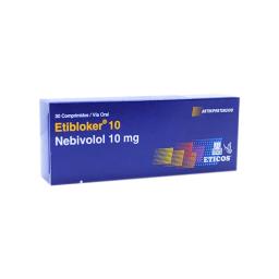 Etibloker 10 Nebivolol 10 mg - Contenido de 30 comprimidos