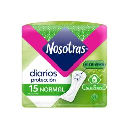 Protectores Diarios Normal con Aloe Vera Nosotras - Cont.15 unidades
