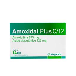 Amoxidal Plus c/12 Amoxicilina + Acido Clavulánico - Caja de 14 comprimidos