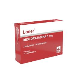 Loner Desloratadina 5mg - Caja de 10 comprimidos