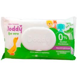 Toallitas húmedas Premium con Aloe Vera Doddy - Cont. 48 unidades