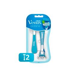 Maquinas para Afeitar Venus Oceana 3 hojas Gillete - Cont.2 unidades