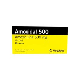 Amoxidal 500 Amoxicilina 500 mg - Caja de 16 cápsulas