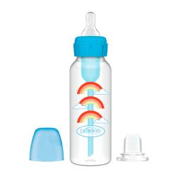 Biberón Transición con Boquilla de Silicona Celeste Dr. Brown´s - 250mL
