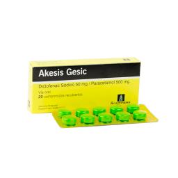 Akesis Gesic - Caja de 20 comprimidos recubiertos