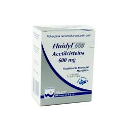 Fluidyl Acetilcisteína 600 mg - Cont. 10 sobres de 5g c/u