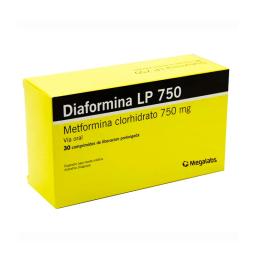 Diaformina LP Metformina Clorhidrato 750 mg - Cont. 30 Comprimidos