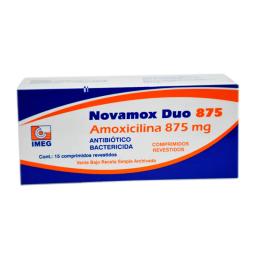Novamox Duo Amoxicilina 875 mg - Cont. 15 Comprimidos Revestidos