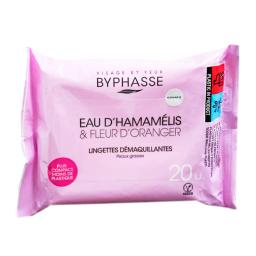 Toallitas Desmaquillantes Hamamelis y Manzanilla Byphasse - Cont. 20 Unidades
