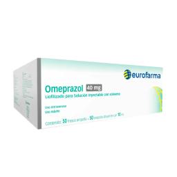 Omeprazol Liofilizado 40 mg - Caja de 50 de Ampollas + 50 Ampollas Diluyentes de 10 mL