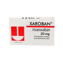 Xaroban Rivaroxaban 20 mg - Cont. 30 comprimidos recubiertos