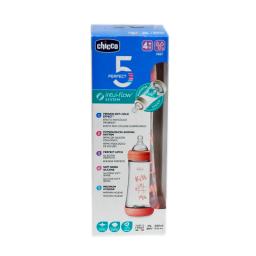 Biberon Perfect 5 4M + Rosa Chicco - 300 mL
