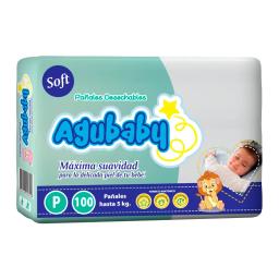 Pañal Desechable Soft P Agubaby - 100 unidades