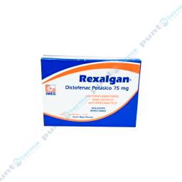 Rexalgan Diclofenac Potásico 75mg - Solución Inyectable 3 ampollas x 3mL
