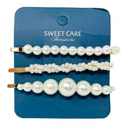 Set de Hebillas Con Perlas Sweet Care - Cont. 3 unidades