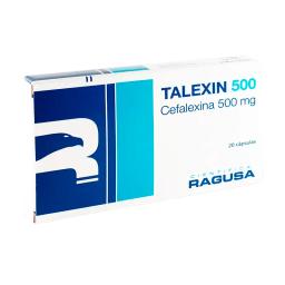 Talexin Cefalexina 500 mg - Caja de 20 Cápsulas
