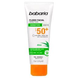 Fluido Facial Para Pieles Sensibles SPF50+ Babaria - Cont. 75mL