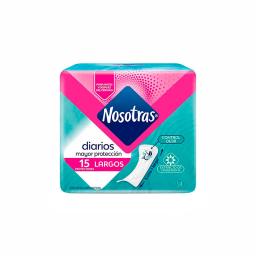 Protectores Diarios Largos con Aloe Nosotras - Cont. 15 Protectores