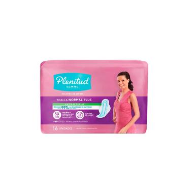 Protector Normal Plus Femme Antibacterial Plenitud - Cont.16 unidades